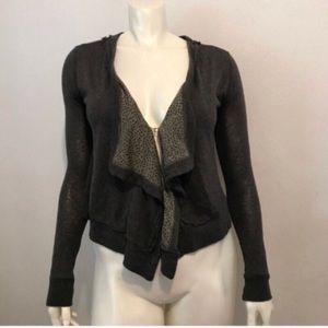 Free People Dark Grey Cardigan Size Small